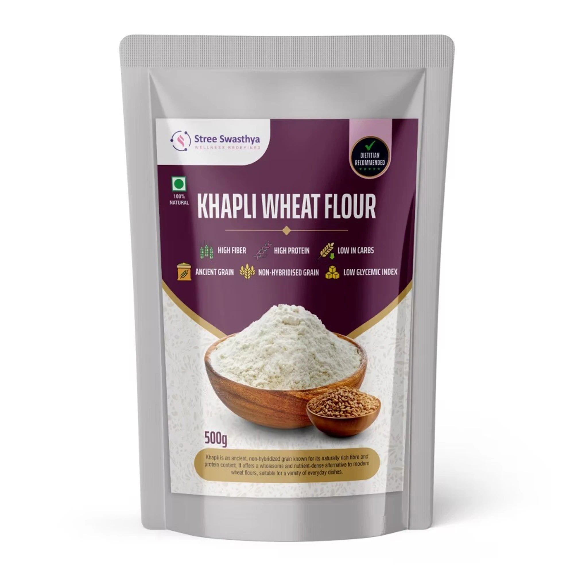 Khapli Wheat Flour | 100% Emmer Wheat Atta for Daily Nutrition