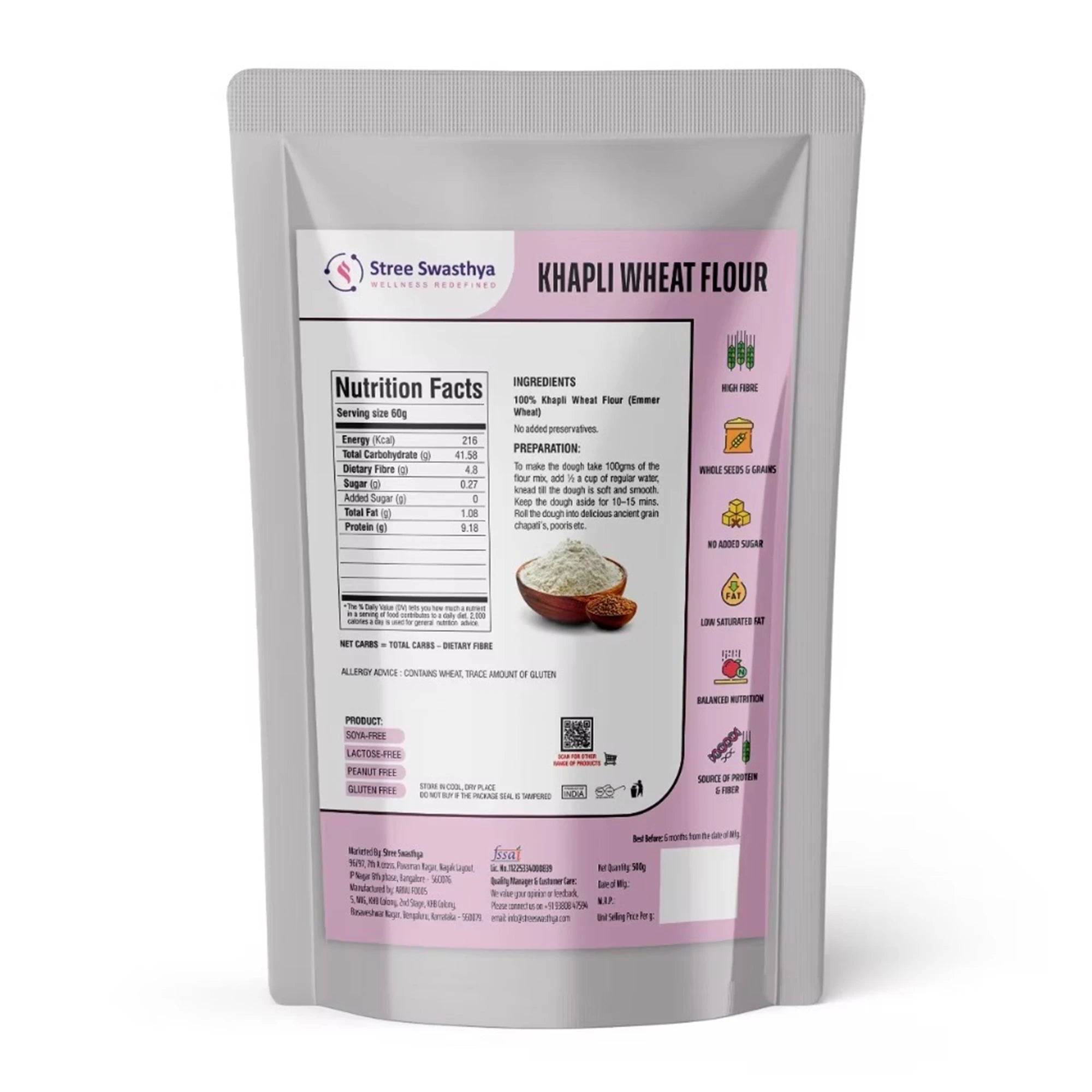 Khapli Wheat Flour | 100% Emmer Wheat Atta for Daily Nutrition
