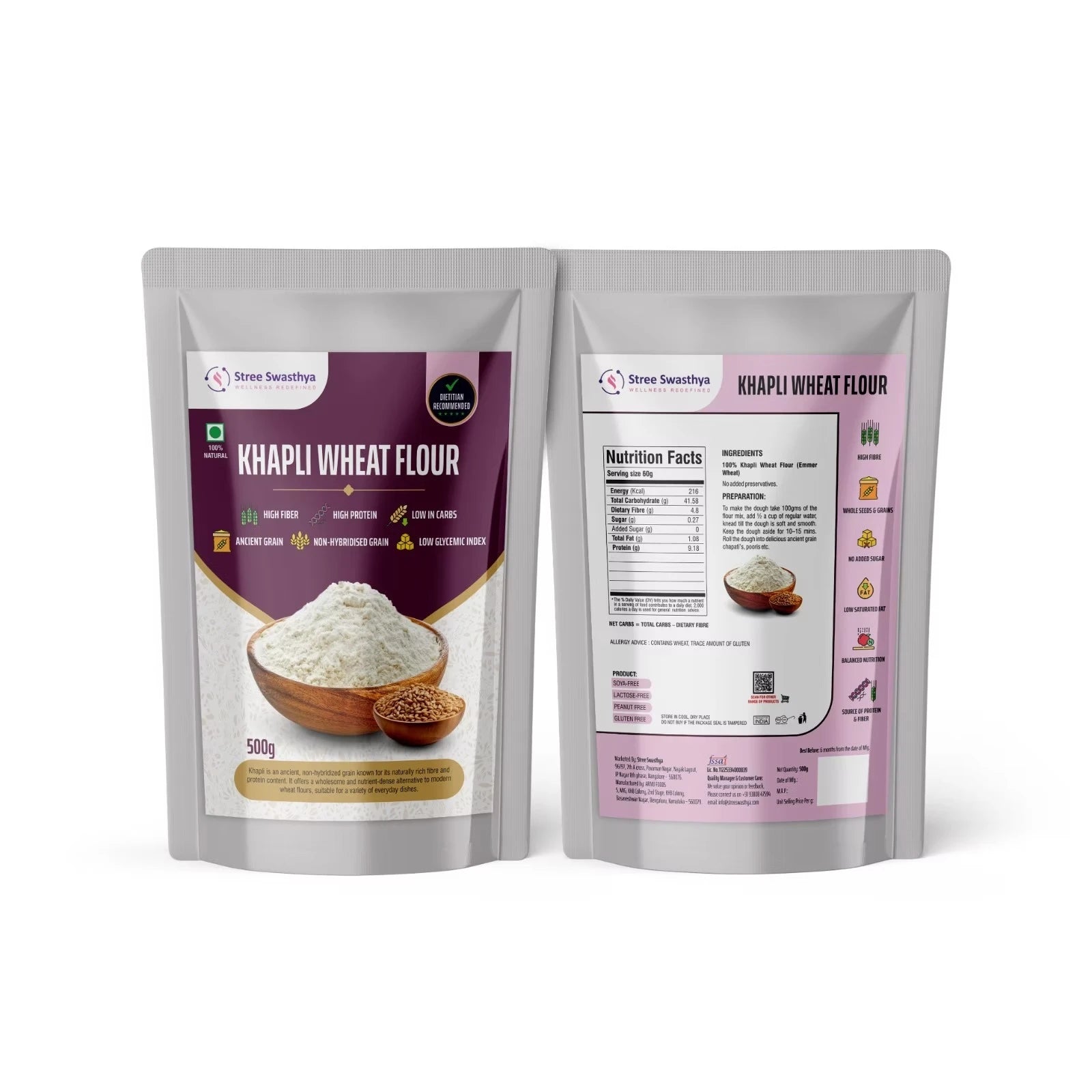 Khapli Wheat Flour | 100% Emmer Wheat Atta for Daily Nutrition