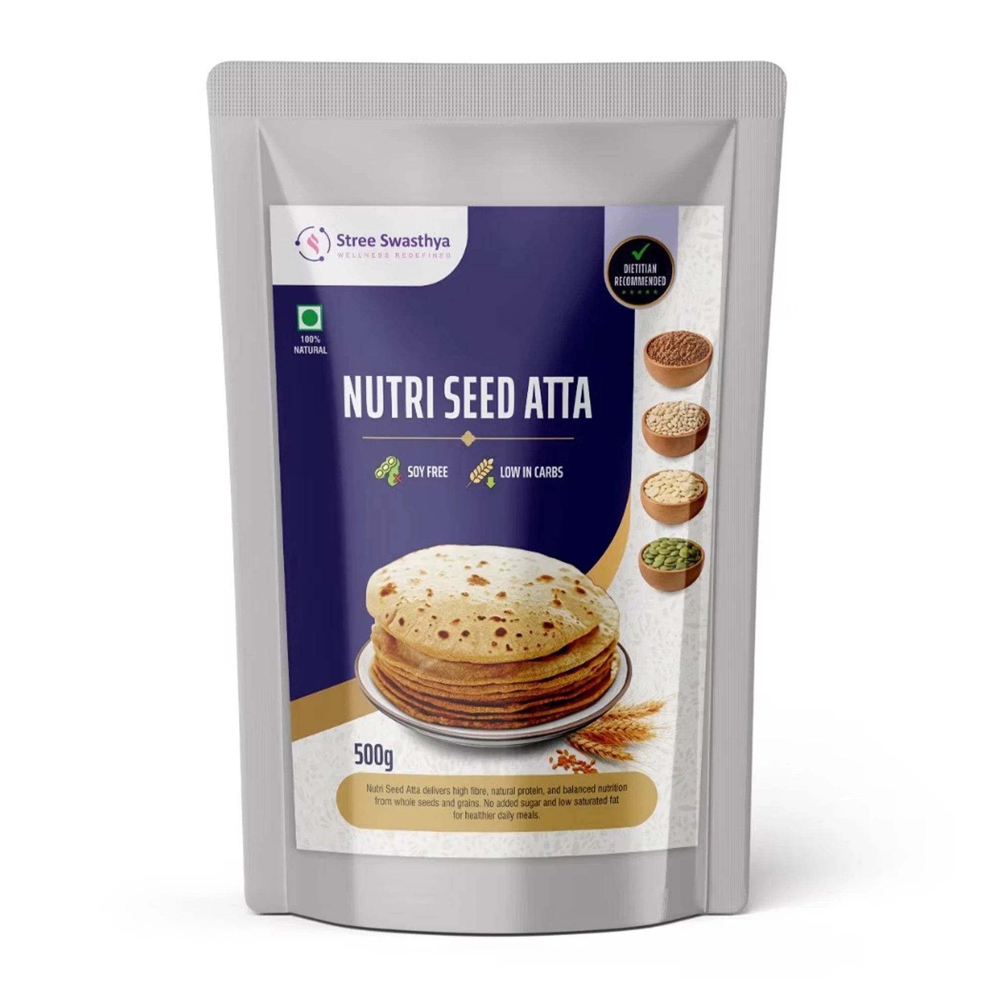 Nutri Seed Atta | Multi-Seed Low Carb Flour for Daily Wellness