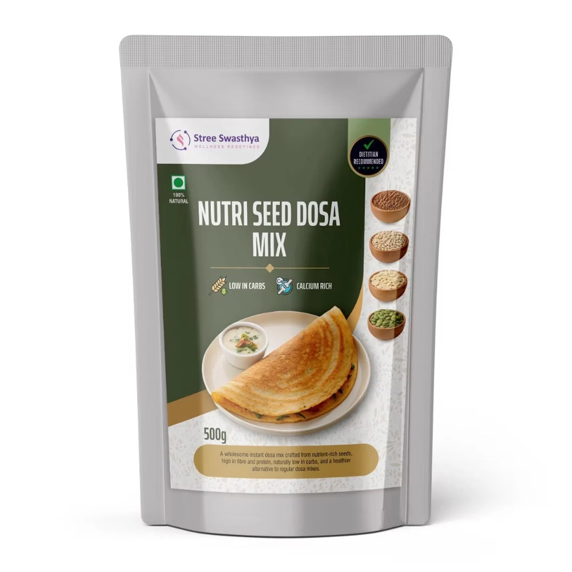 Nutri Seed Dosa Mix | Protein-Rich Low Carb Breakfast Mix